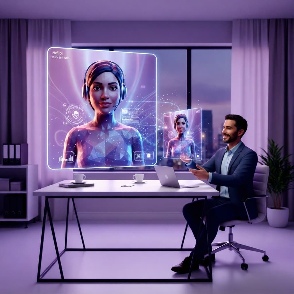 Interacción fluida entre recepcionista virtual y manager