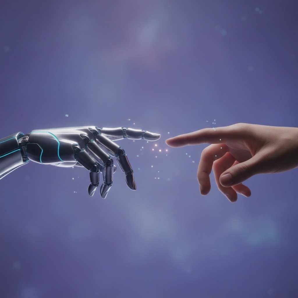 Conexión entre mano humana y mano robótica